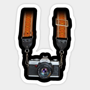 Vintage Camera Around The Neck Sticker